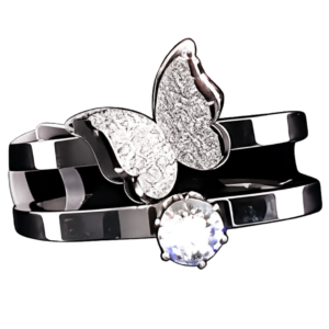 Anel Pedra e Borboleta